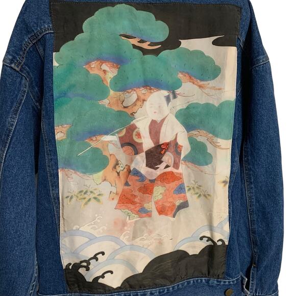 BD Custom Classics Jean Jacket With Custom Pockets And Back Womens Size M - Picture 6 of 8